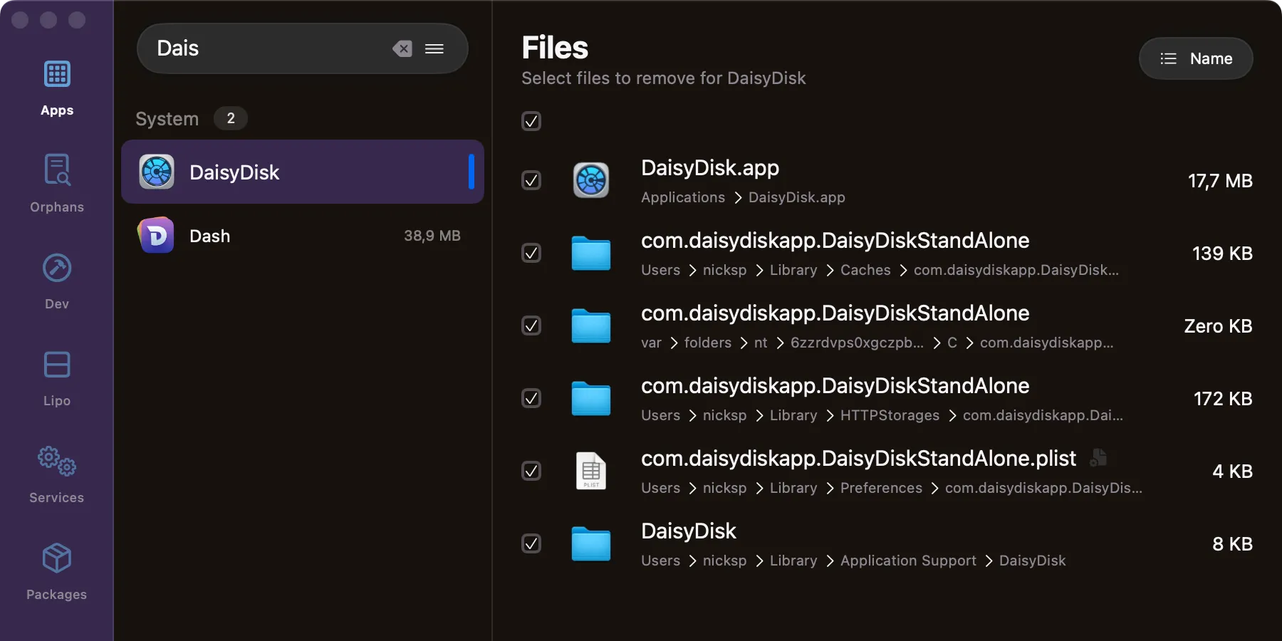 Squirrelsong Dark Deep Purple theme for Pearcleaner