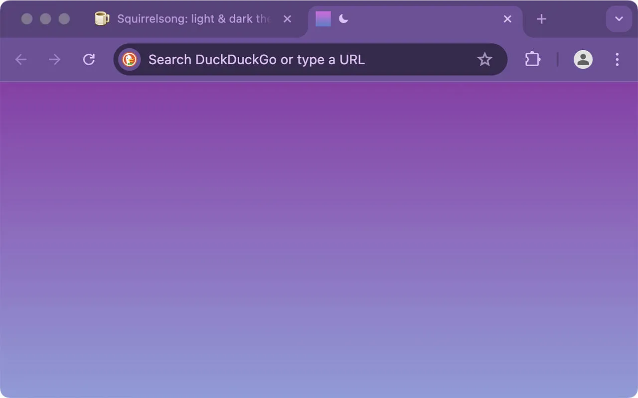 Squirrelsong Dark Deep Purple theme for Google Chrome