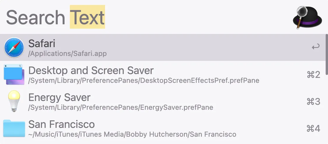 Squirrelsong Light theme for Alfred