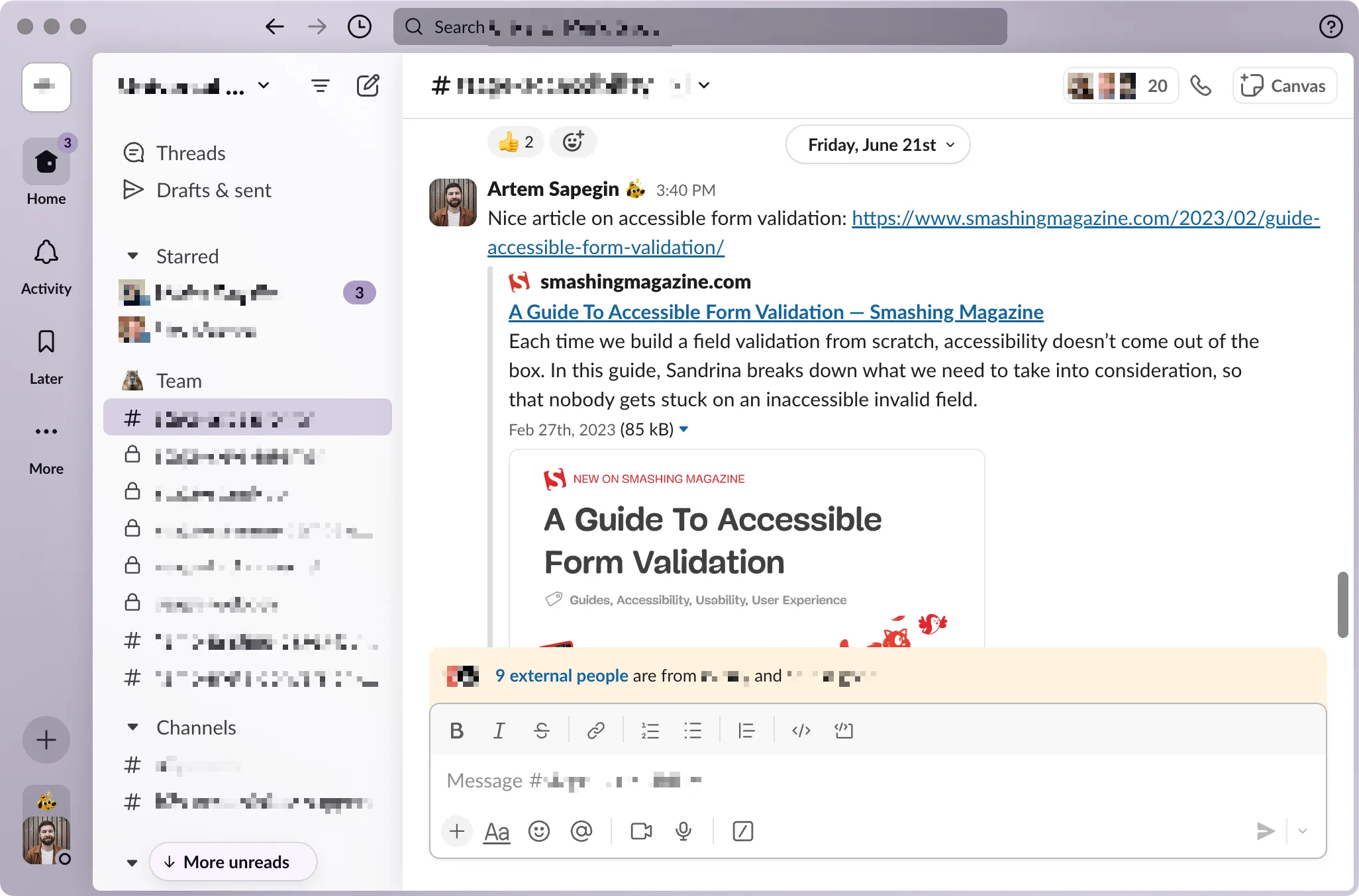 Squirrelsong Light theme for Slack