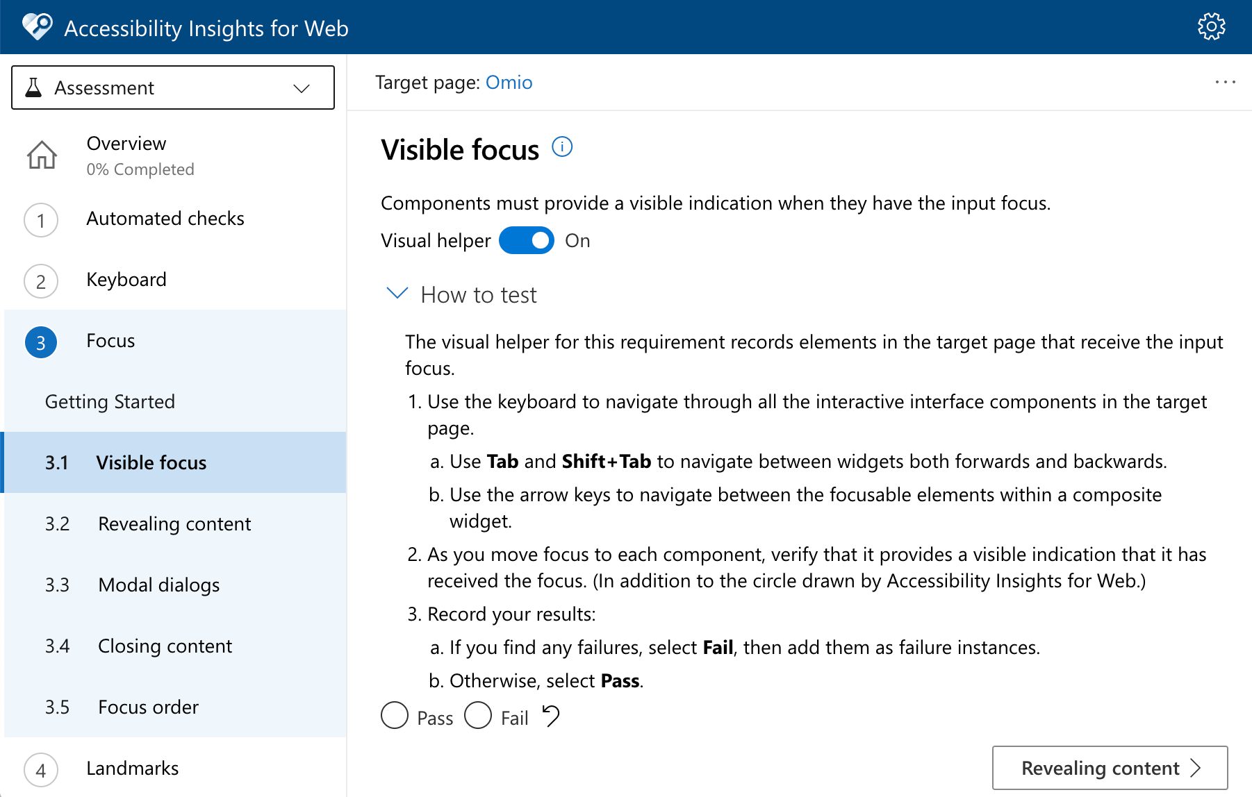 Accessibility Insights manual checks