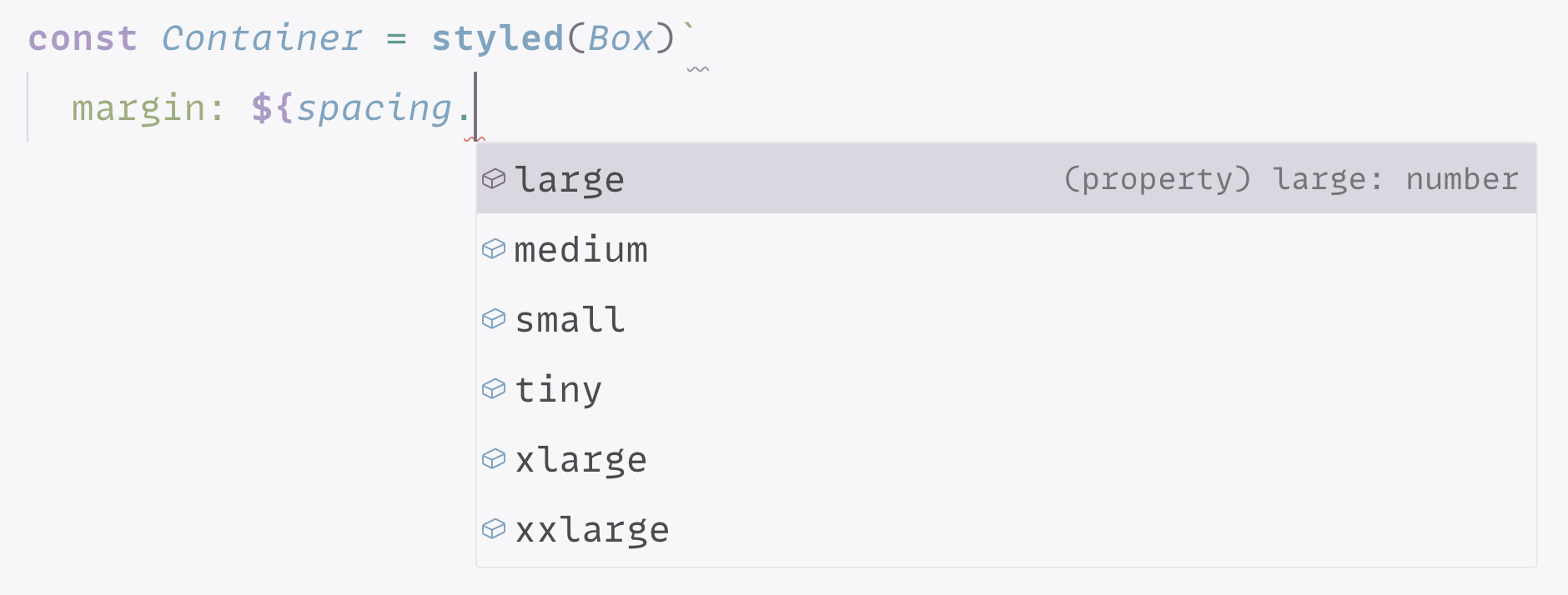 Autocompletion with calculated values